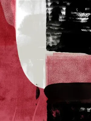 KIT 2 QUADROS DECORATIVOS -  ABSTRATO PRETO E VERMELHO